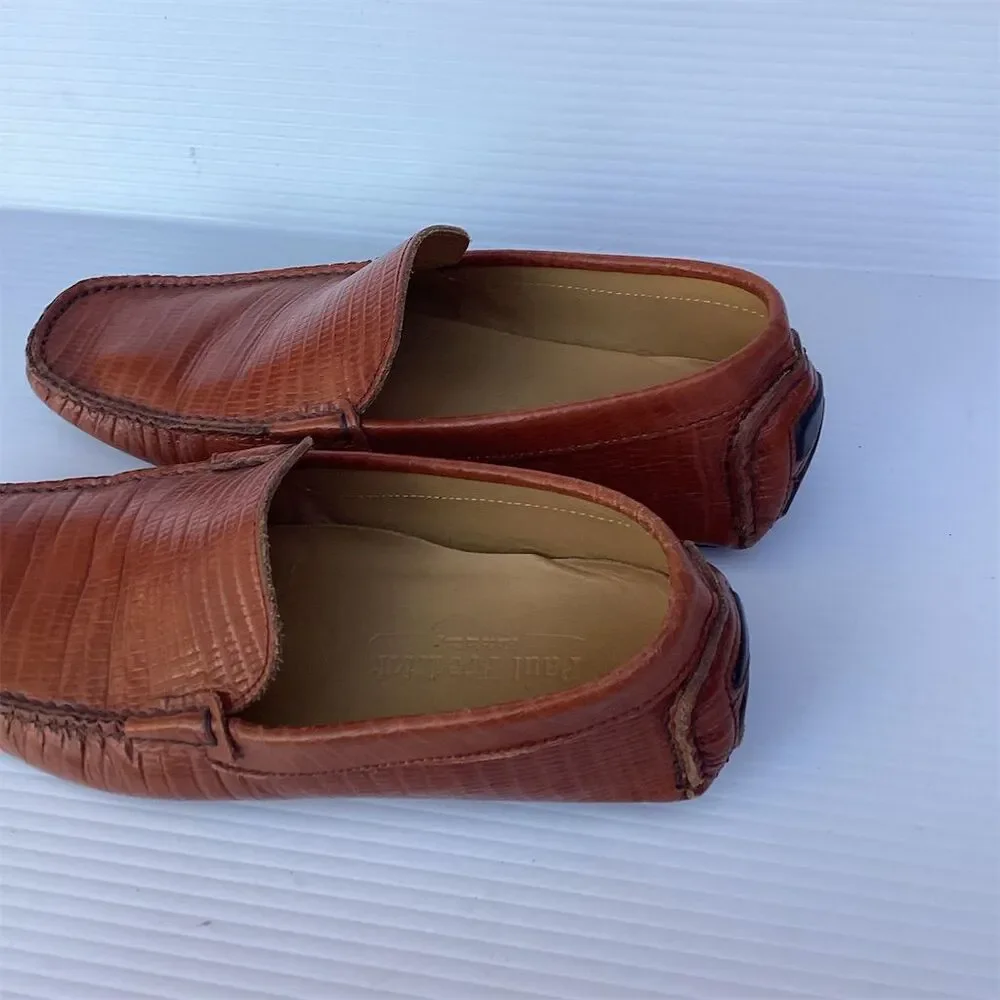 Paul Fredrick Men's Brown‎ Leather Loafers Slip On Casual Shoes